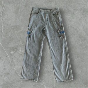 Y2K Baggy Embroidered Star Jeans
